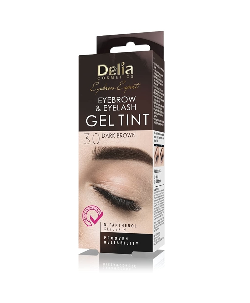 Delia eyebrow and eyelash tint gel dark brown 15 ml