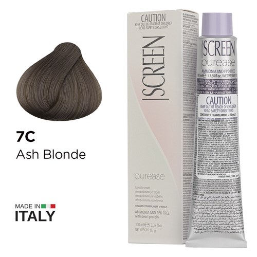Screen purease color cream 7c ash blonde