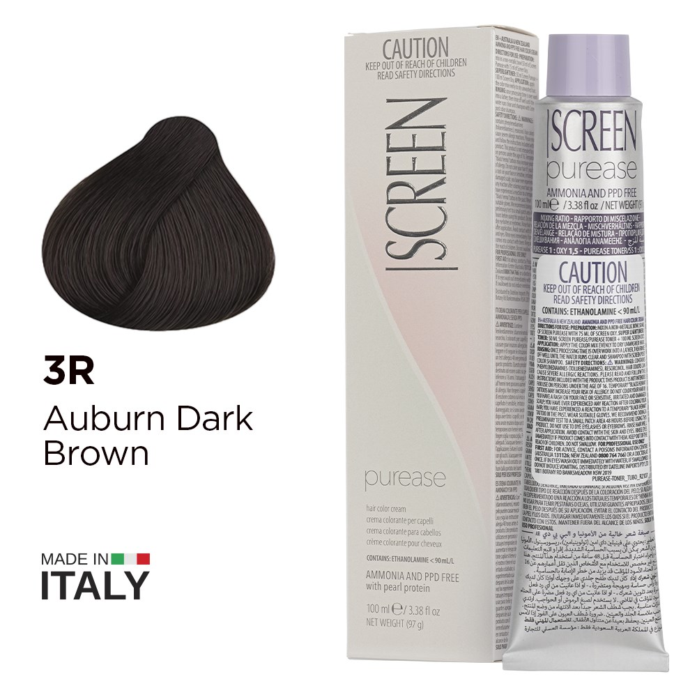 Screen purease color cream 3r auburn dark brown